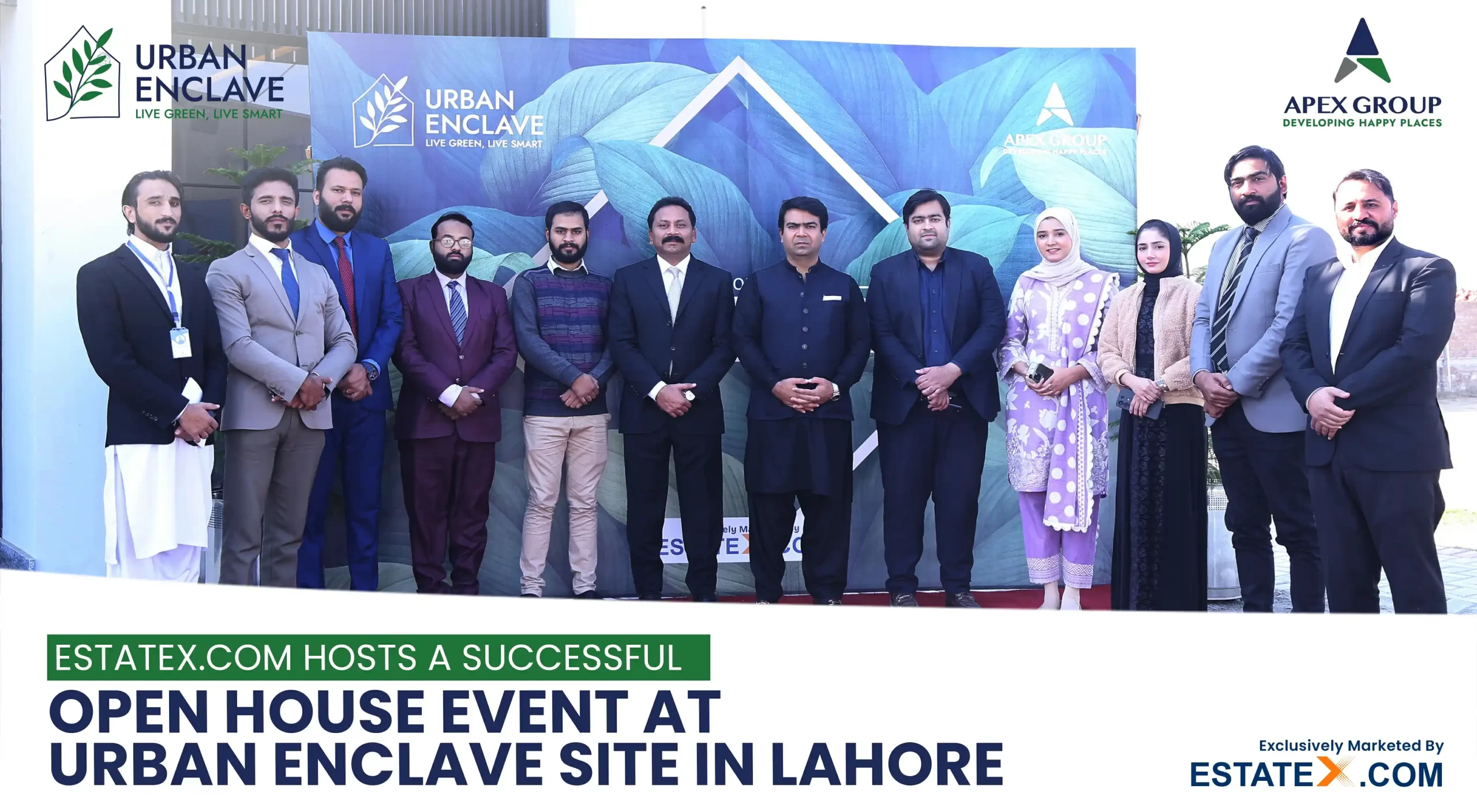 The picture of the Extatex representatives at Urban Enclave's open house event